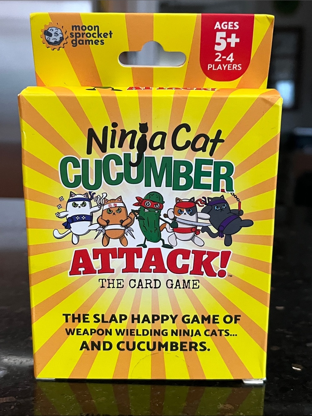 Moon Sprocket Games Ninja Cat Cucumber Attack! Card Game